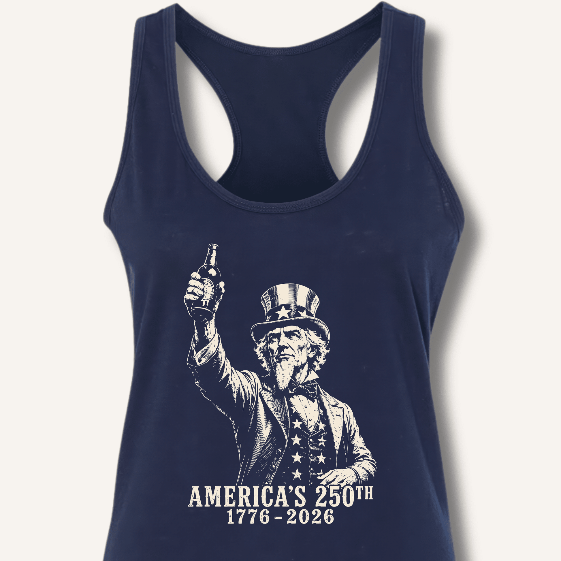 Uncle Sam 250th Beer Salute Racerback Tank - Sip & Shirt