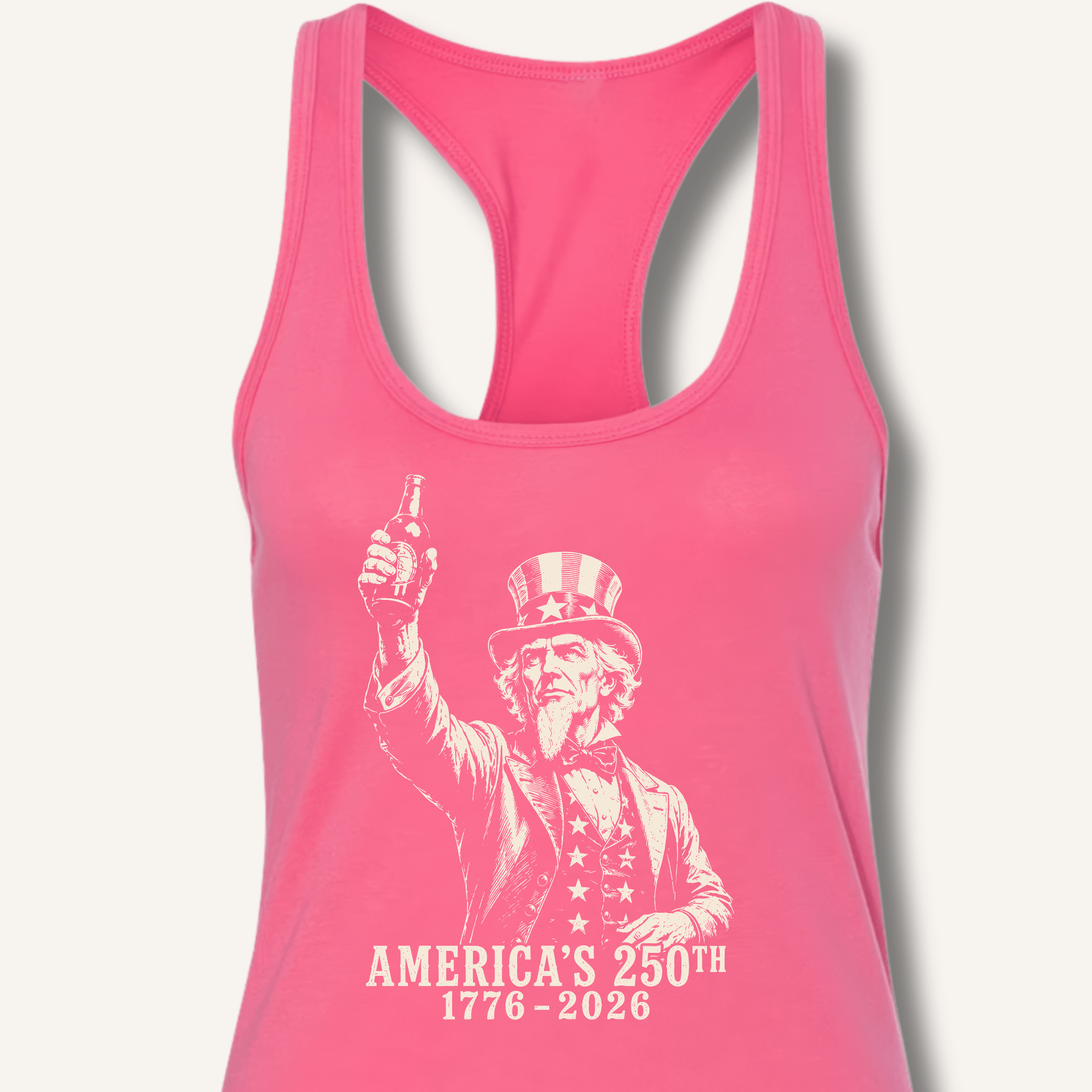 Uncle Sam 250th Beer Salute Racerback Tank - Sip & Shirt