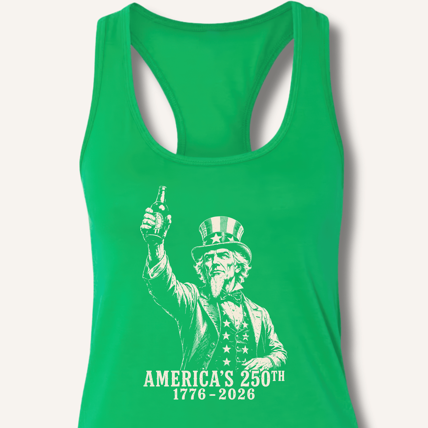 Uncle Sam 250th Beer Salute Racerback Tank - Sip & Shirt
