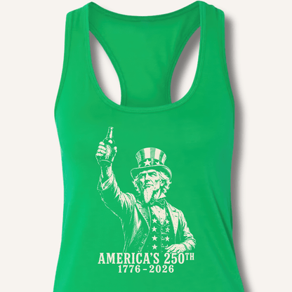 Uncle Sam 250th Beer Salute Racerback Tank - Sip & Shirt
