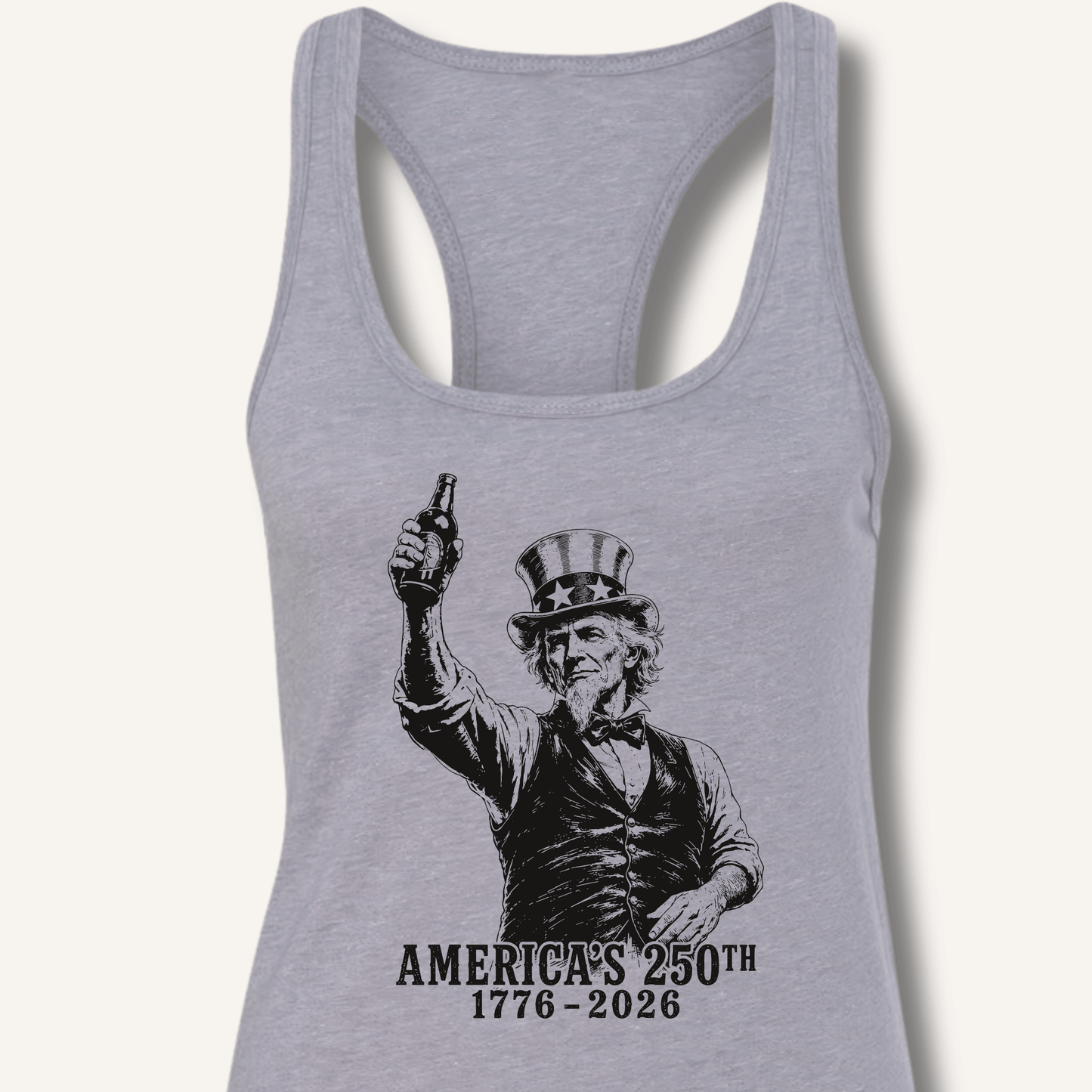 Uncle Sam 250th Beer Salute Racerback Tank - Sip & Shirt