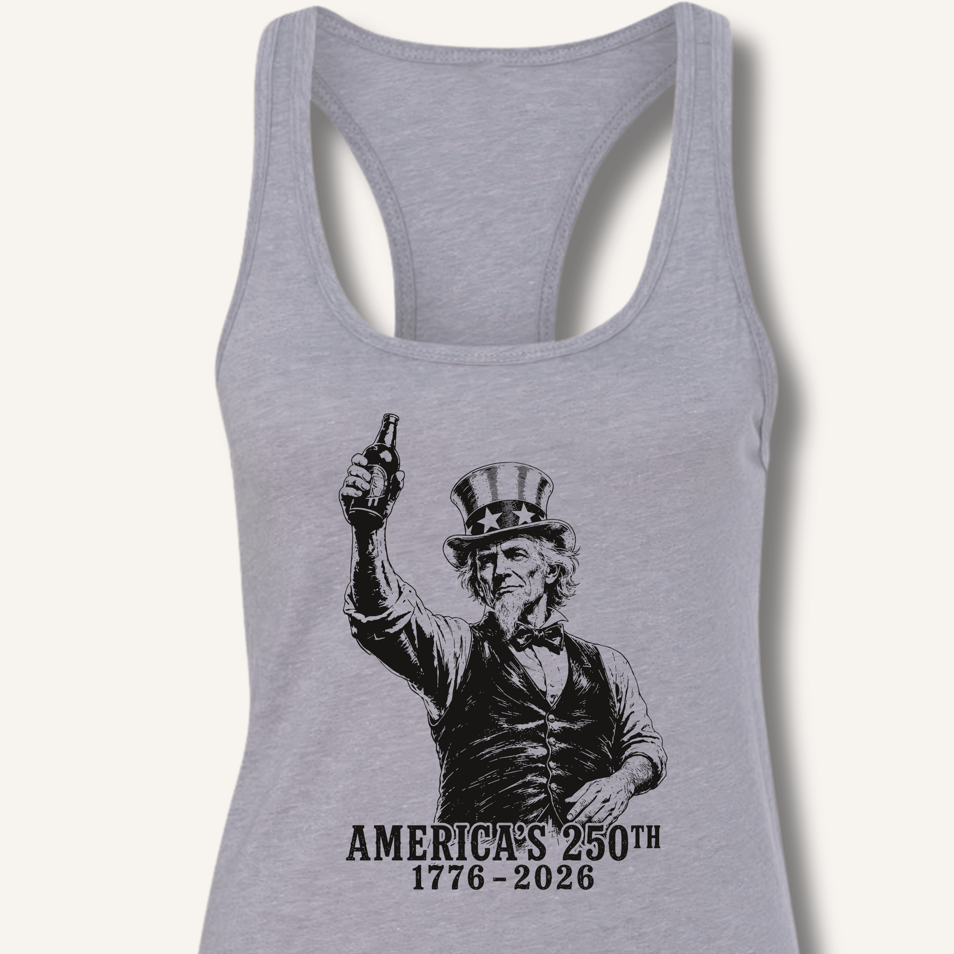Uncle Sam 250th Beer Salute Racerback Tank - Sip & Shirt
