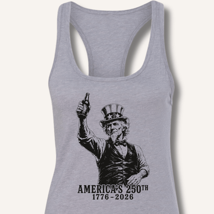 Uncle Sam 250th Beer Salute Racerback Tank - Sip & Shirt