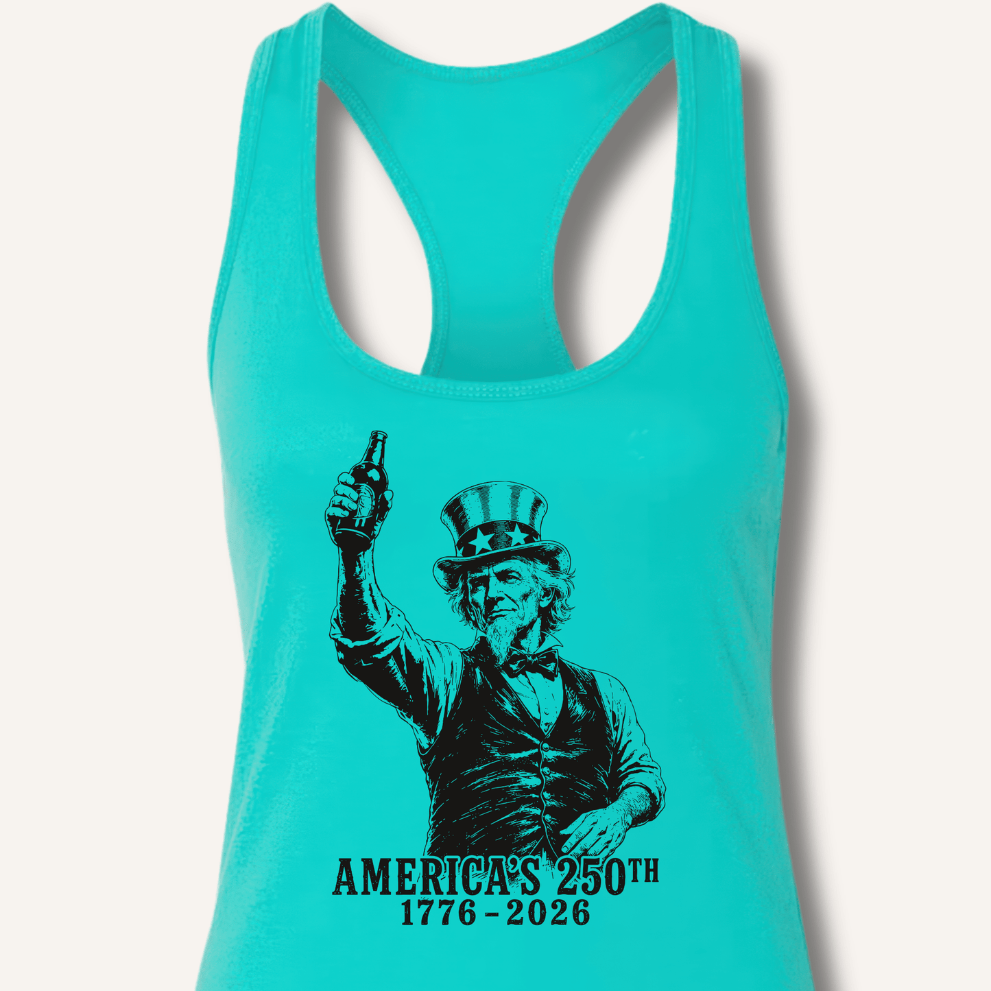 Uncle Sam 250th Beer Salute Racerback Tank - Sip & Shirt