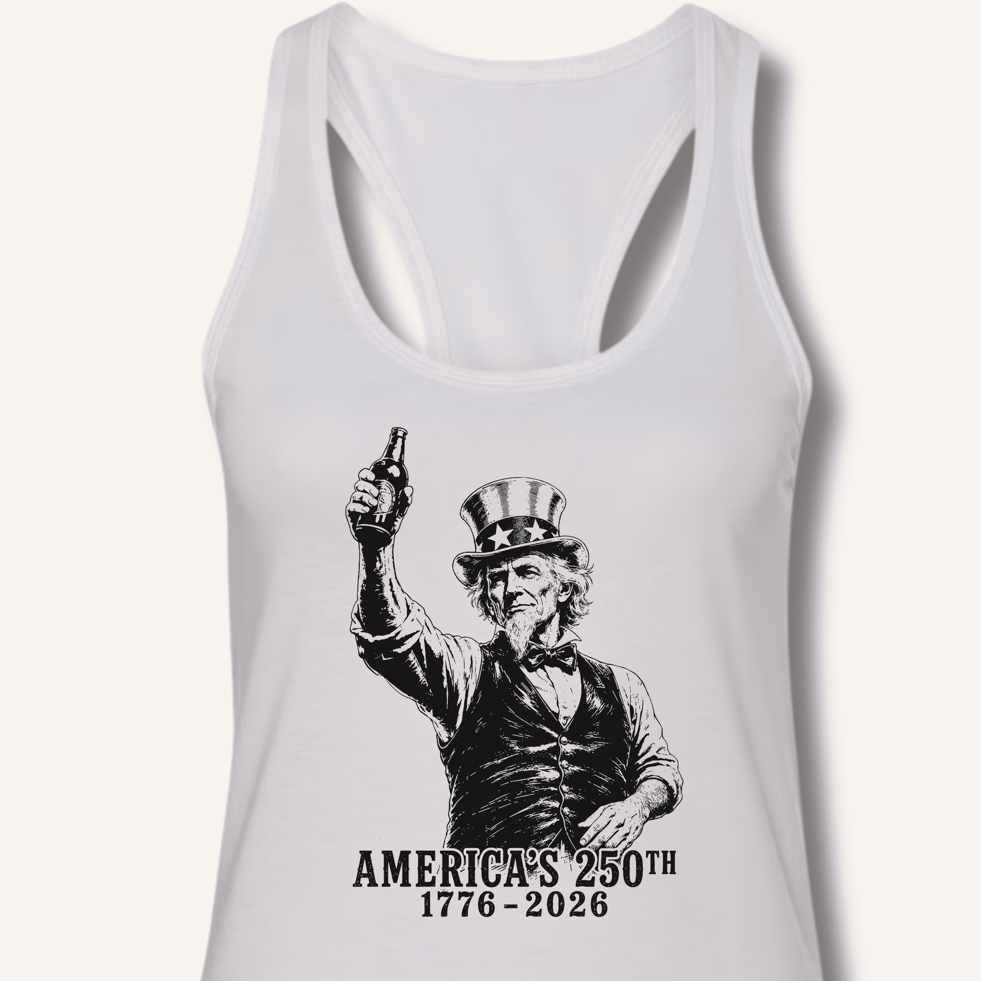 Uncle Sam 250th Beer Salute Racerback Tank - Sip & Shirt