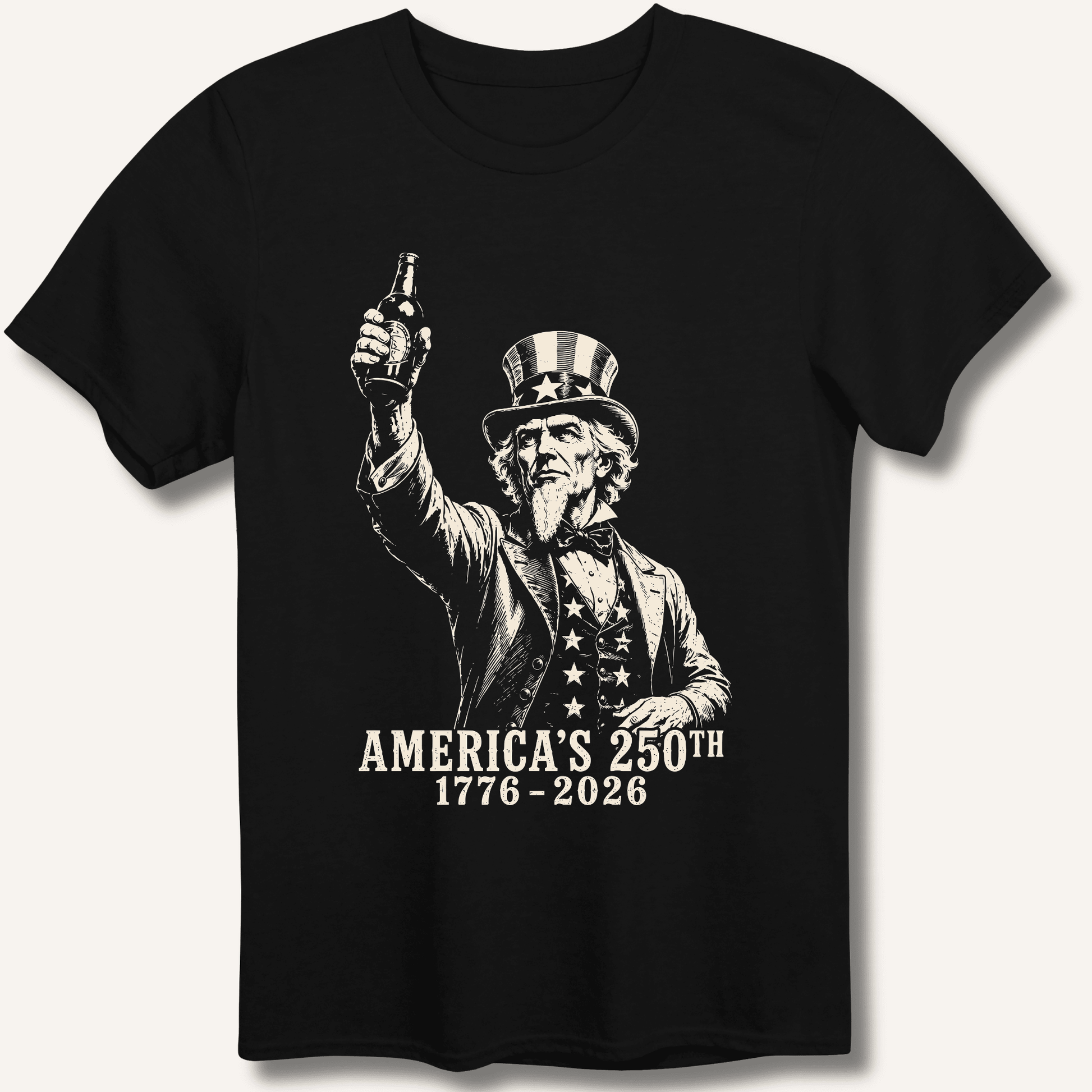 Uncle Sam 250th Beer Salute T-Shirt - Sip & Shirt