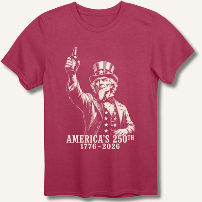 Uncle Sam 250th Beer Salute T-Shirt - Sip & Shirt