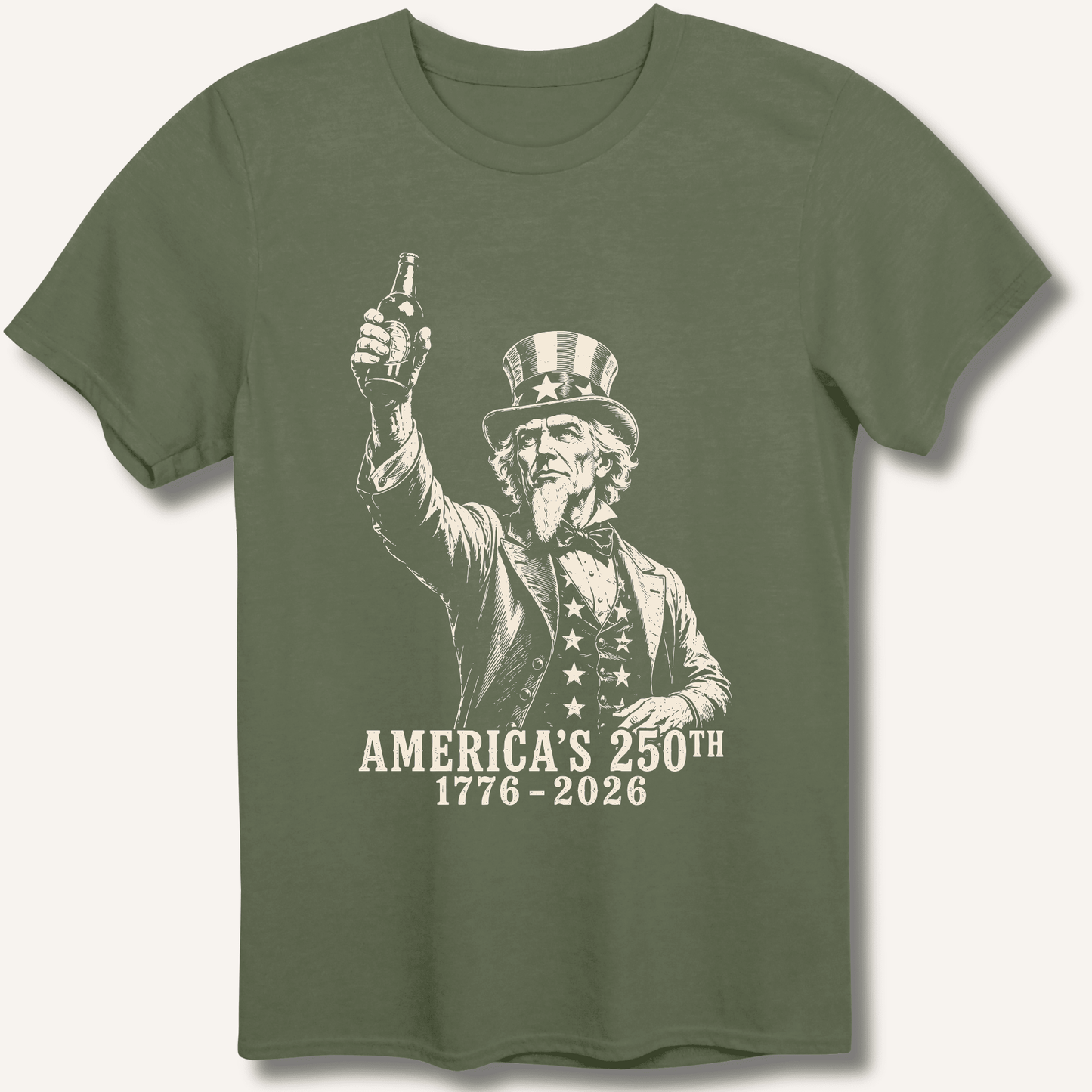 Uncle Sam 250th Beer Salute T-Shirt - Sip & Shirt