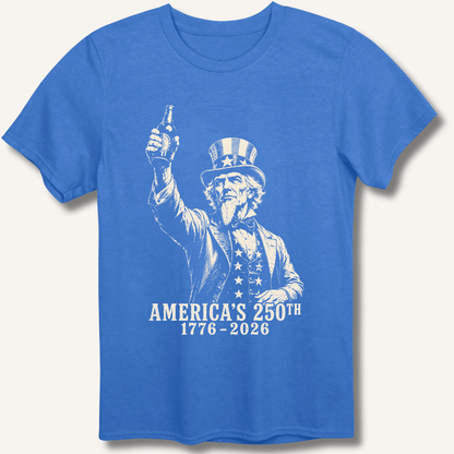 Uncle Sam 250th Beer Salute T-Shirt - Sip & Shirt
