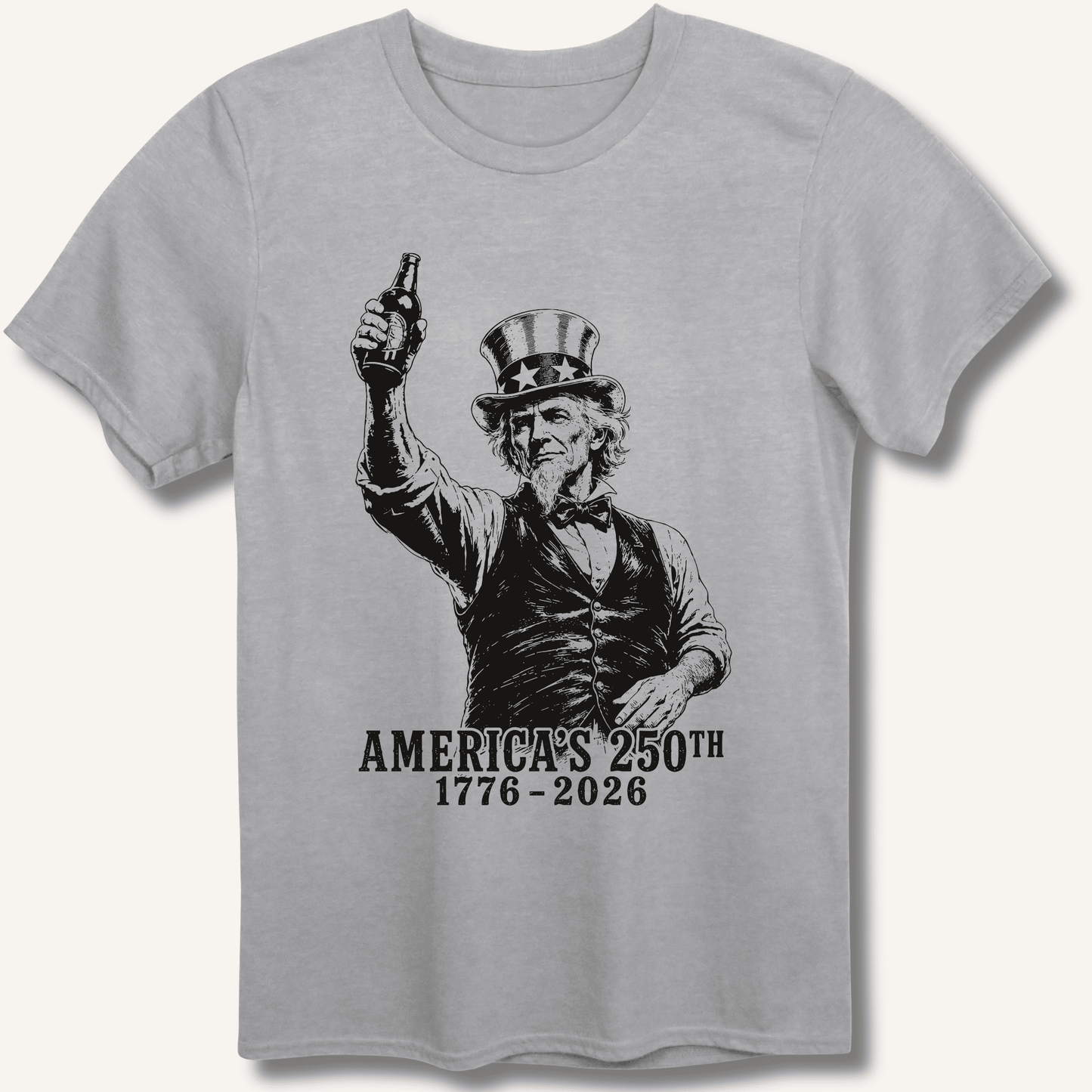 Uncle Sam 250th Beer Salute T-Shirt - Sip & Shirt