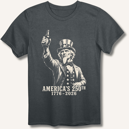 Uncle Sam 250th Beer Salute T-Shirt - Sip & Shirt