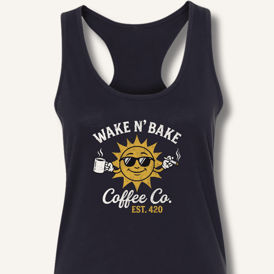 Wake N' Bake Coffee Co. Racerback Tank - Sip & Shirt