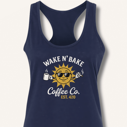 Wake N' Bake Coffee Co. Racerback Tank - Sip & Shirt