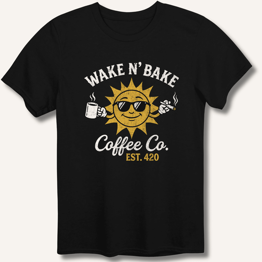 Wake N' Bake Coffee Co. T-Shirt - Sip & Shirt