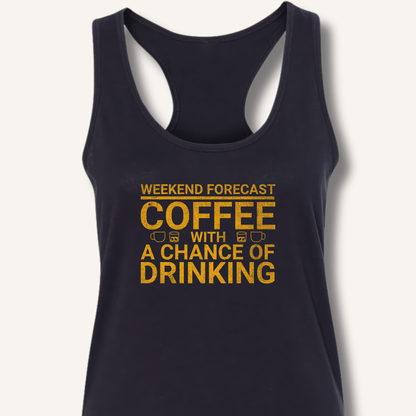 Weekend Forecast Racerback Tank - Sip & Shirt