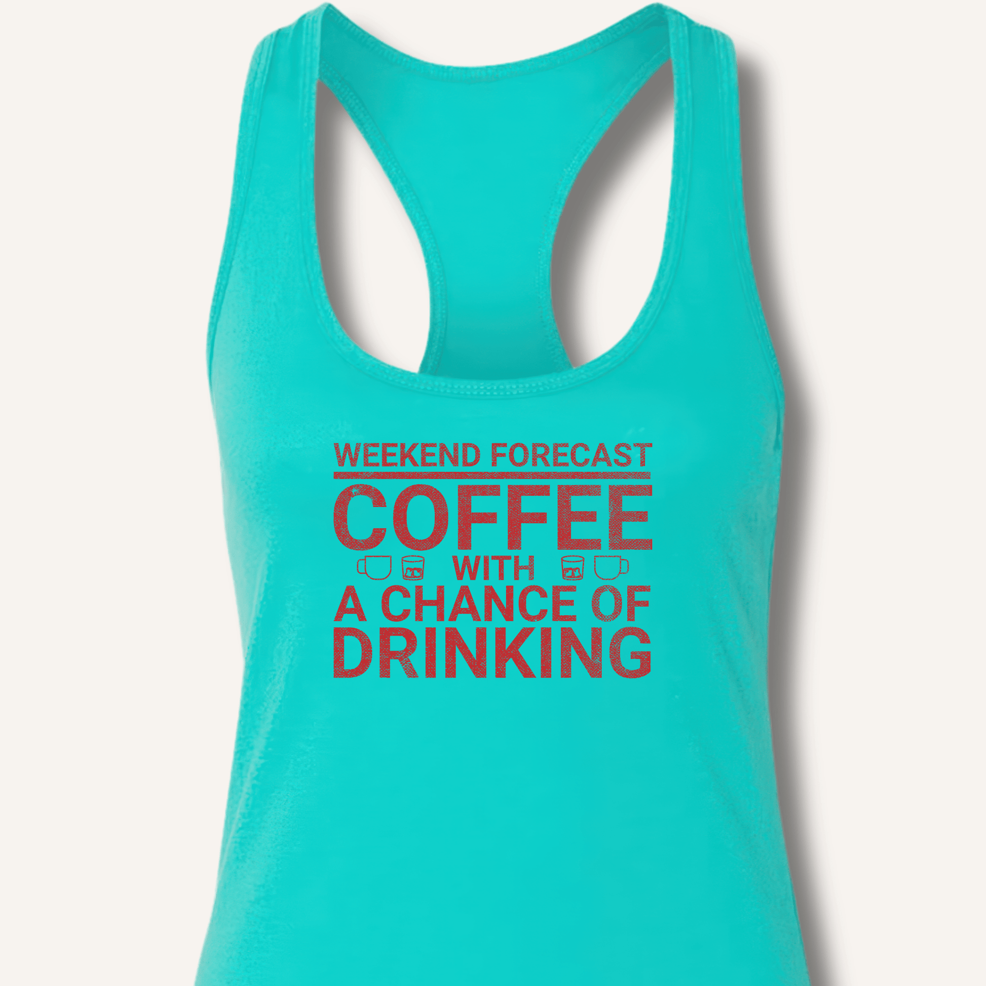 Weekend Forecast Racerback Tank - Sip & Shirt