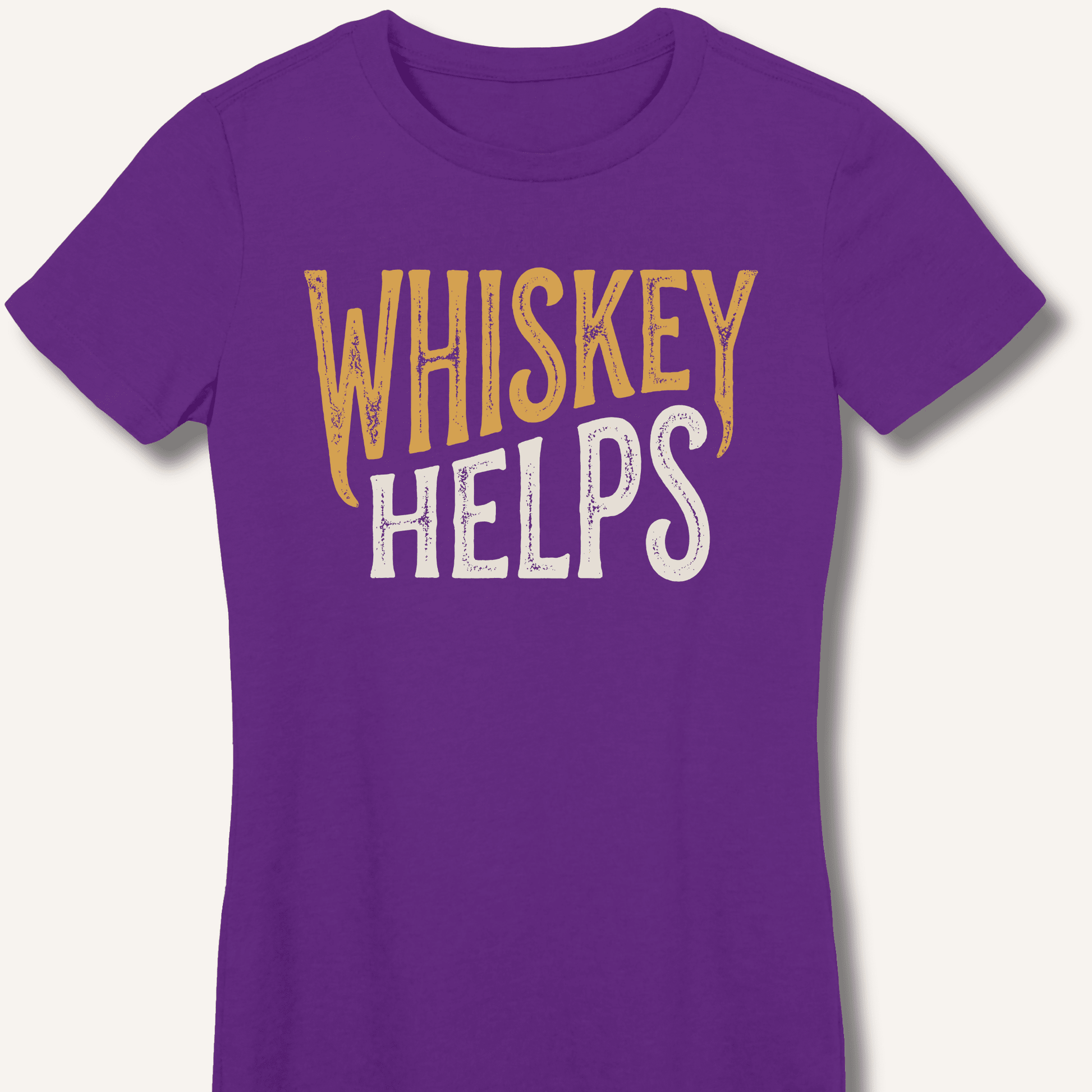 Whiskey Helps Fitted T-Shirt - Sip & Shirt