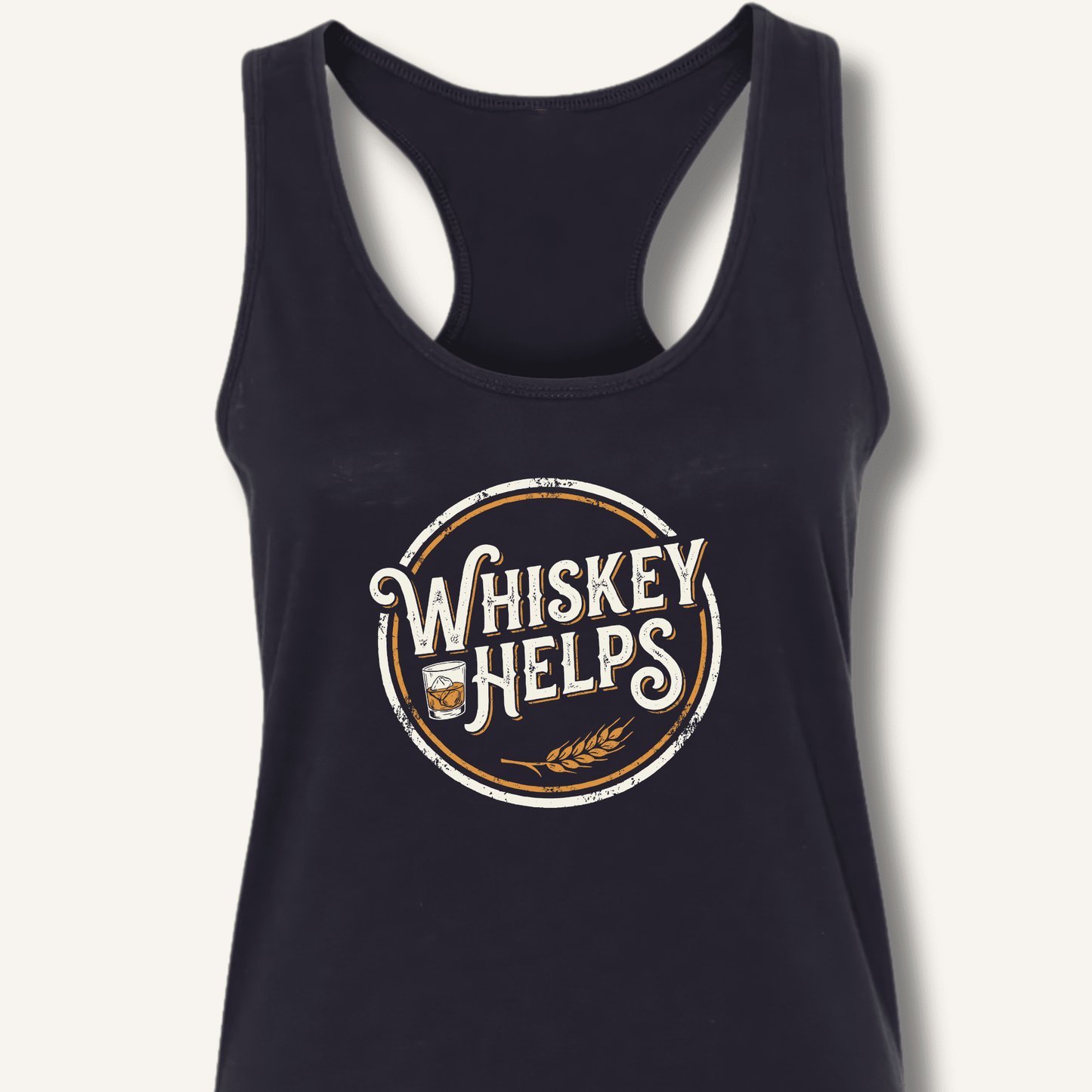 Whiskey Helps Racerback Tank - Sip & Shirt