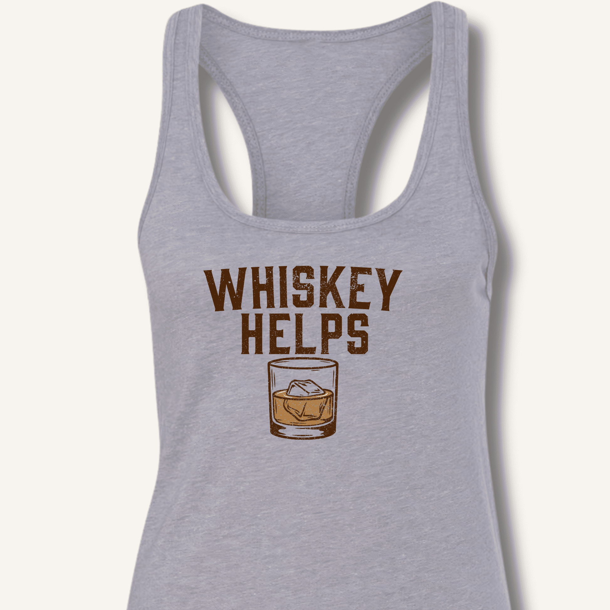 Whiskey Helps Racerback Tank - Sip & Shirt