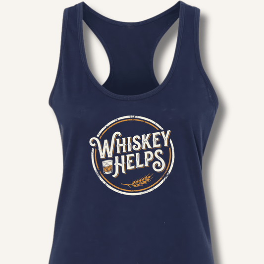 Whiskey Helps Racerback Tank - Sip & Shirt
