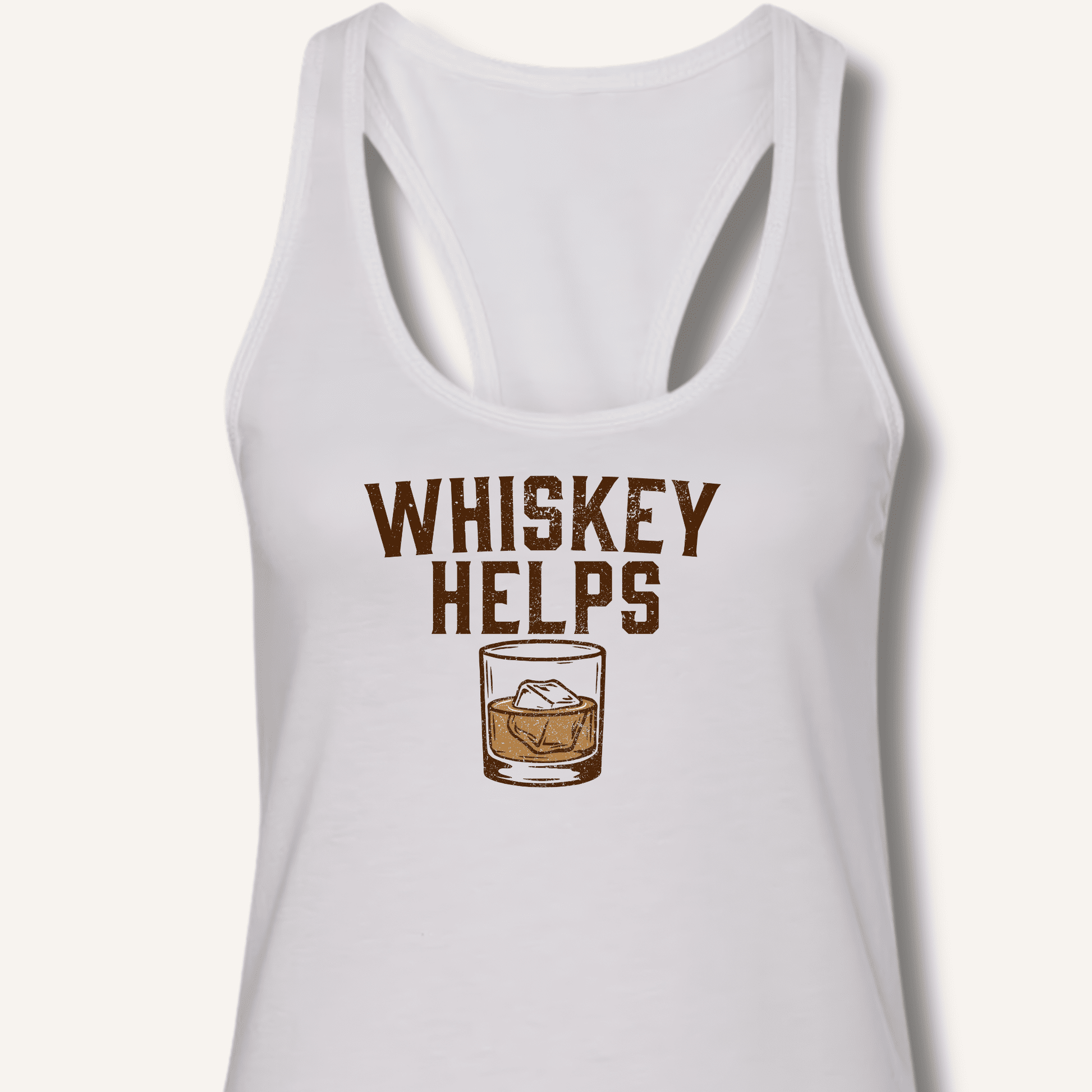 Whiskey Helps Racerback Tank - Sip & Shirt