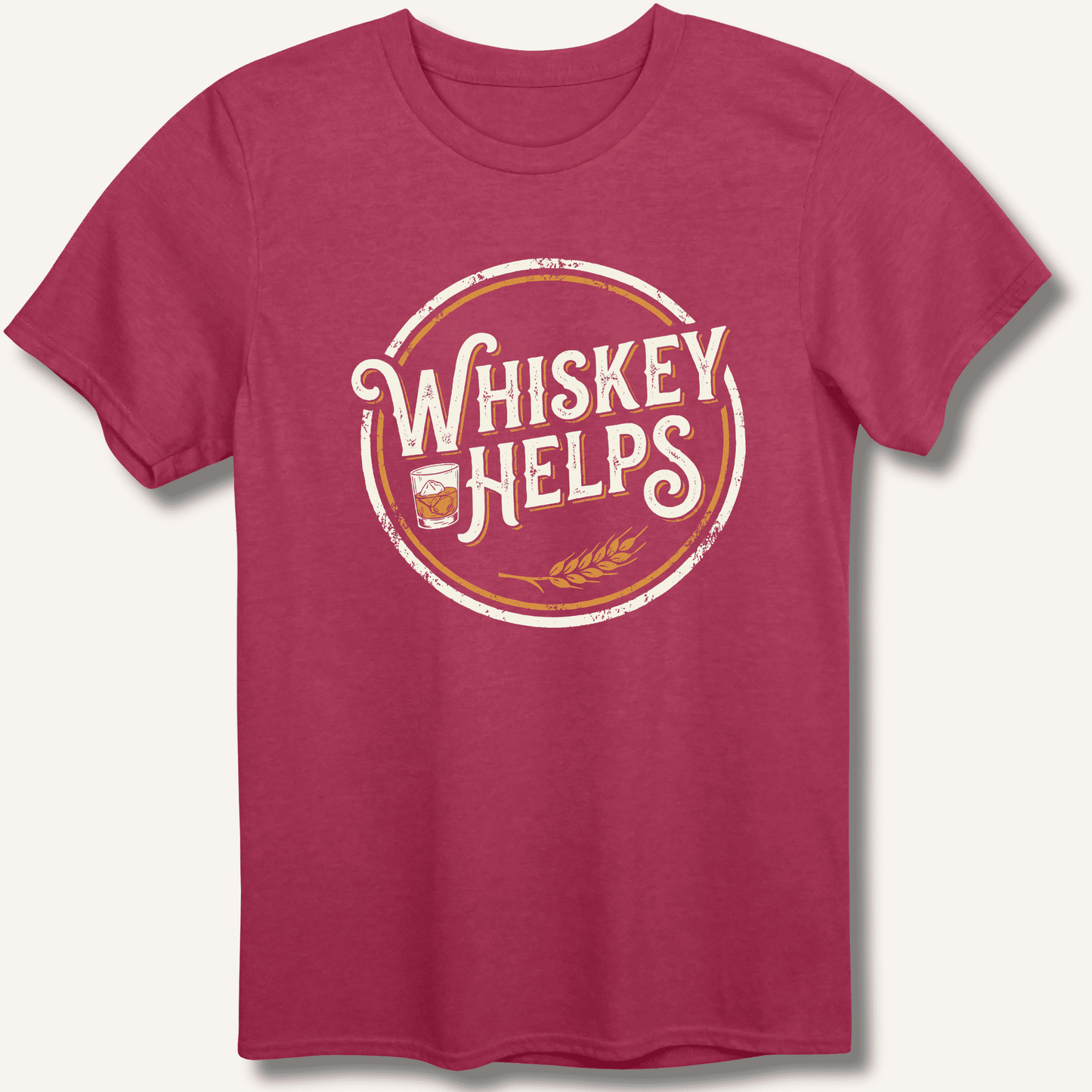 Whiskey Helps T-Shirt - Sip & Shirt