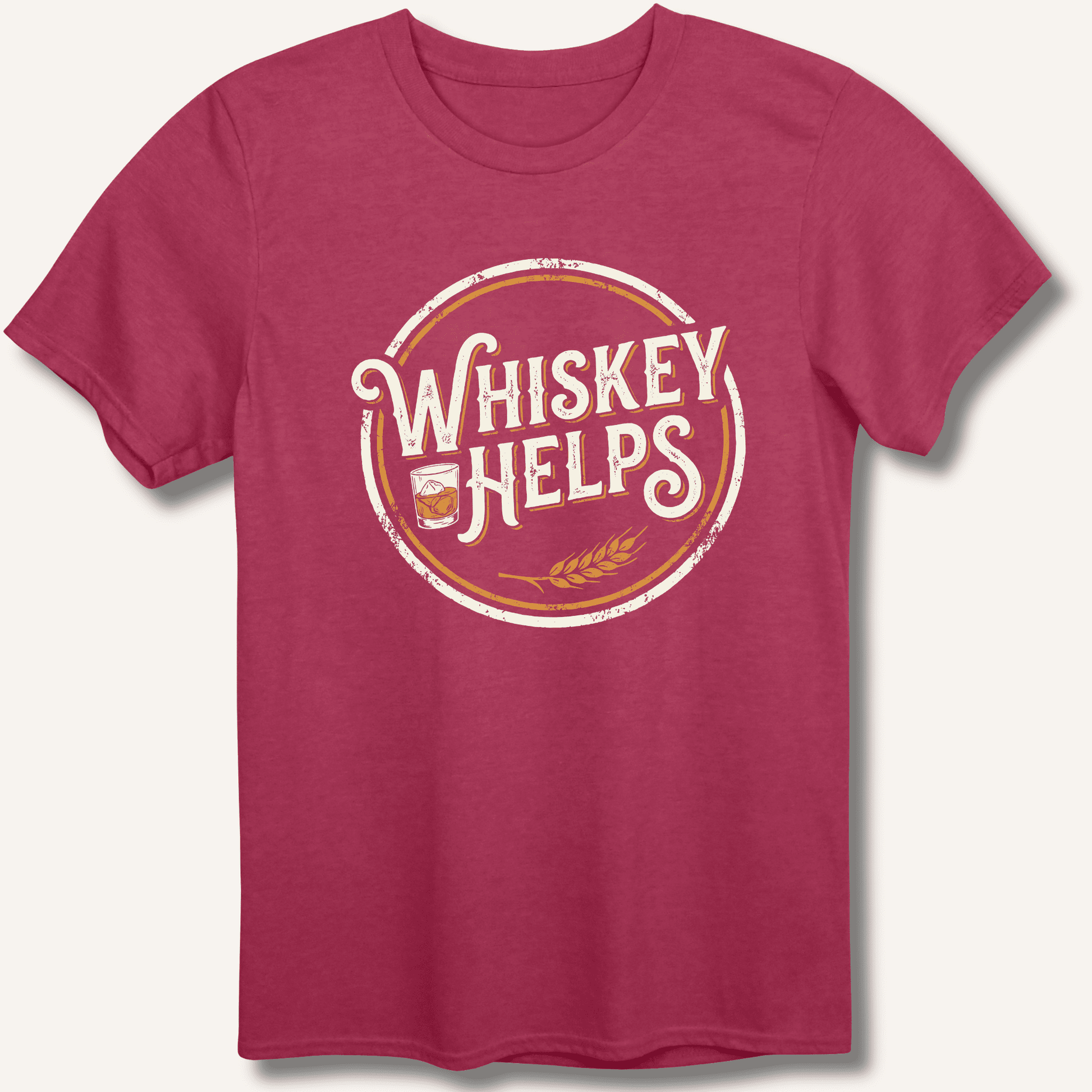 Whiskey Helps T-Shirt - Sip & Shirt