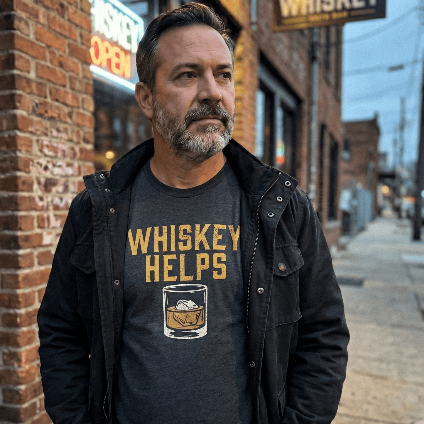 Whiskey Helps T-Shirt - Sip & Shirt