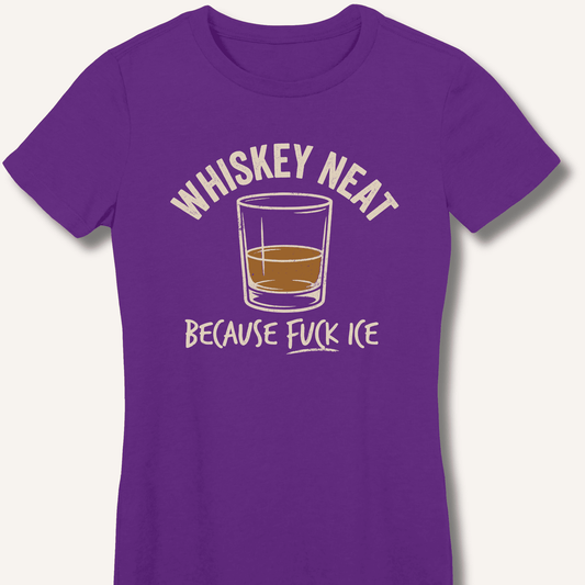 Whiskey Neat Fitted T-Shirt - Sip & Shirt