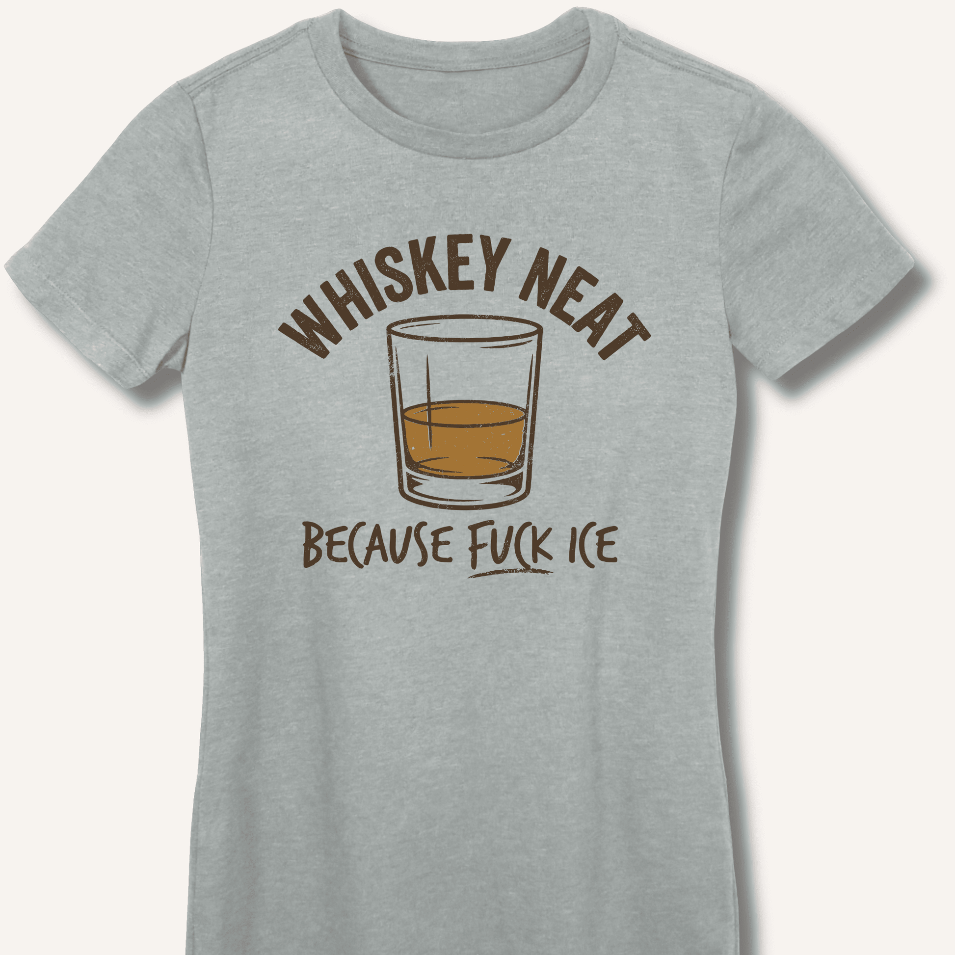 Whiskey Neat Fitted T-Shirt - Sip & Shirt