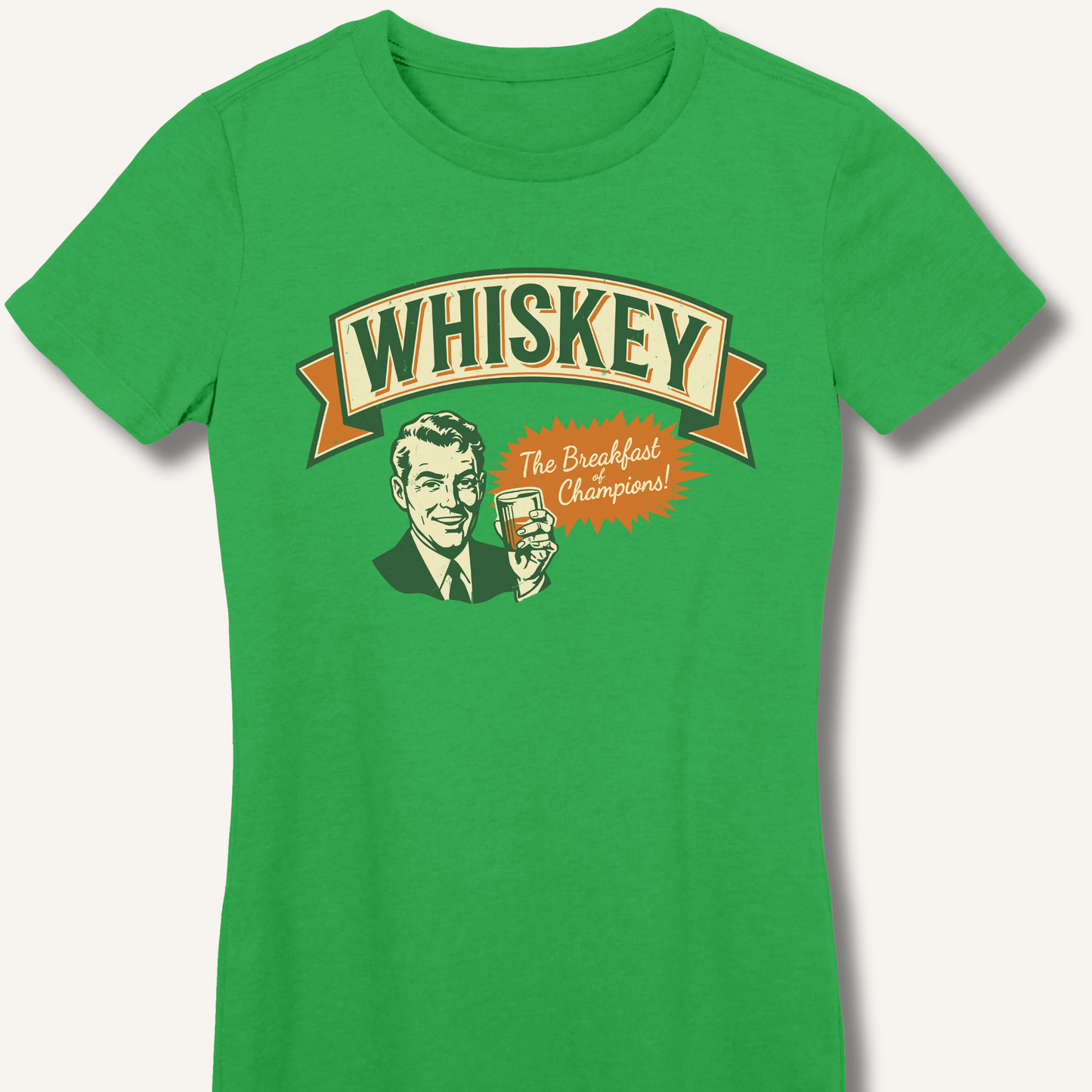 Whiskey: The Breakfast of Champions Fitted T-Shirt - Sip & Shirt