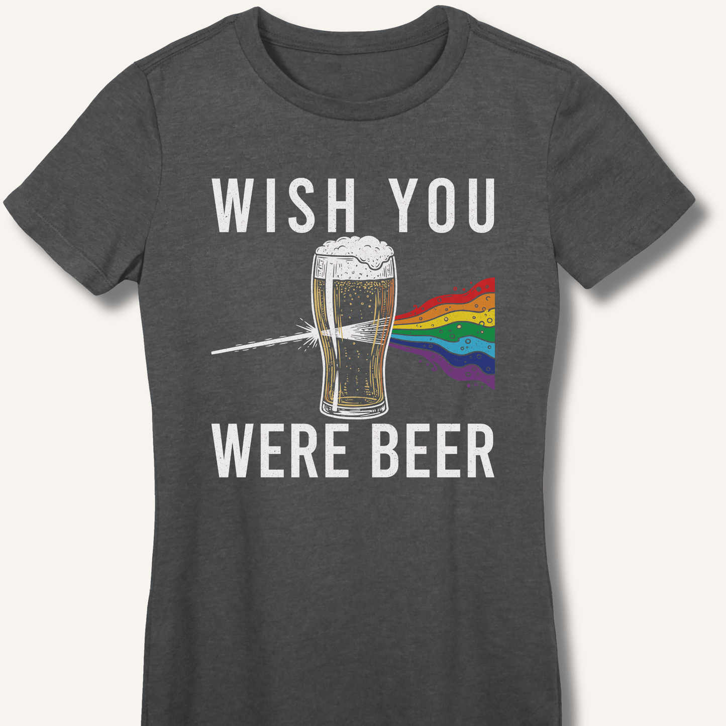 Wish You Were Beer Fitted T-Shirt - Sip & Shirt