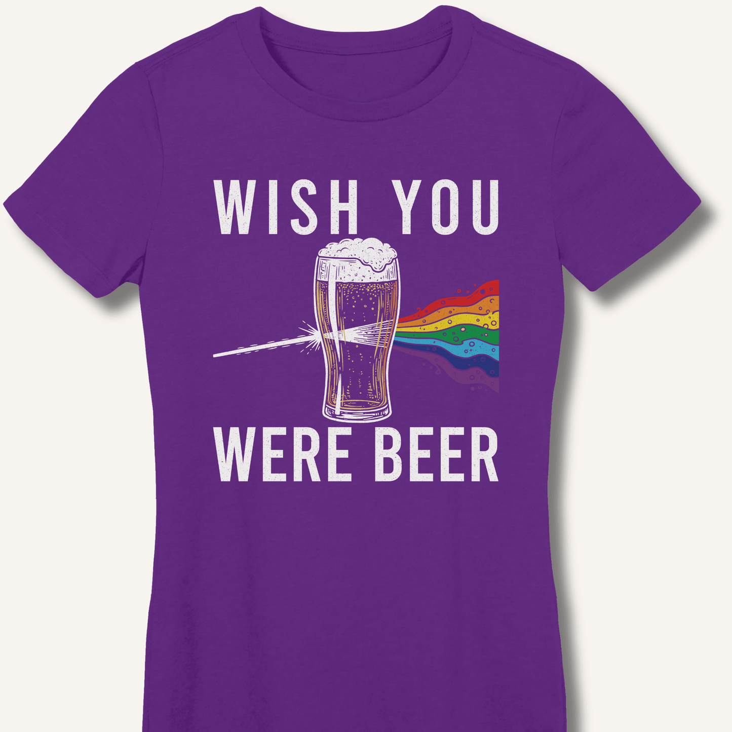 Wish You Were Beer Fitted T-Shirt - Sip & Shirt