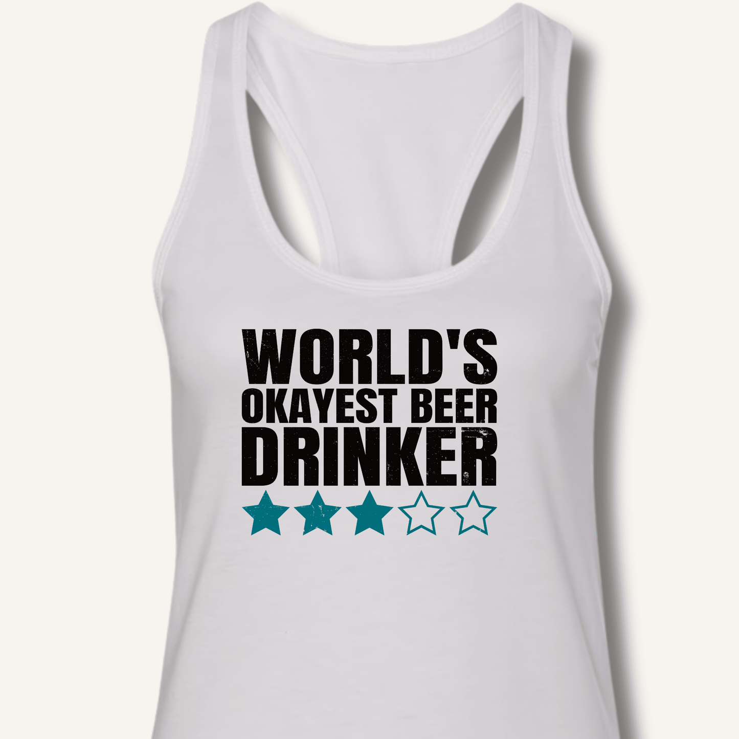 World's Okayest Beer Drinker Racerback Tank - Sip & Shirt