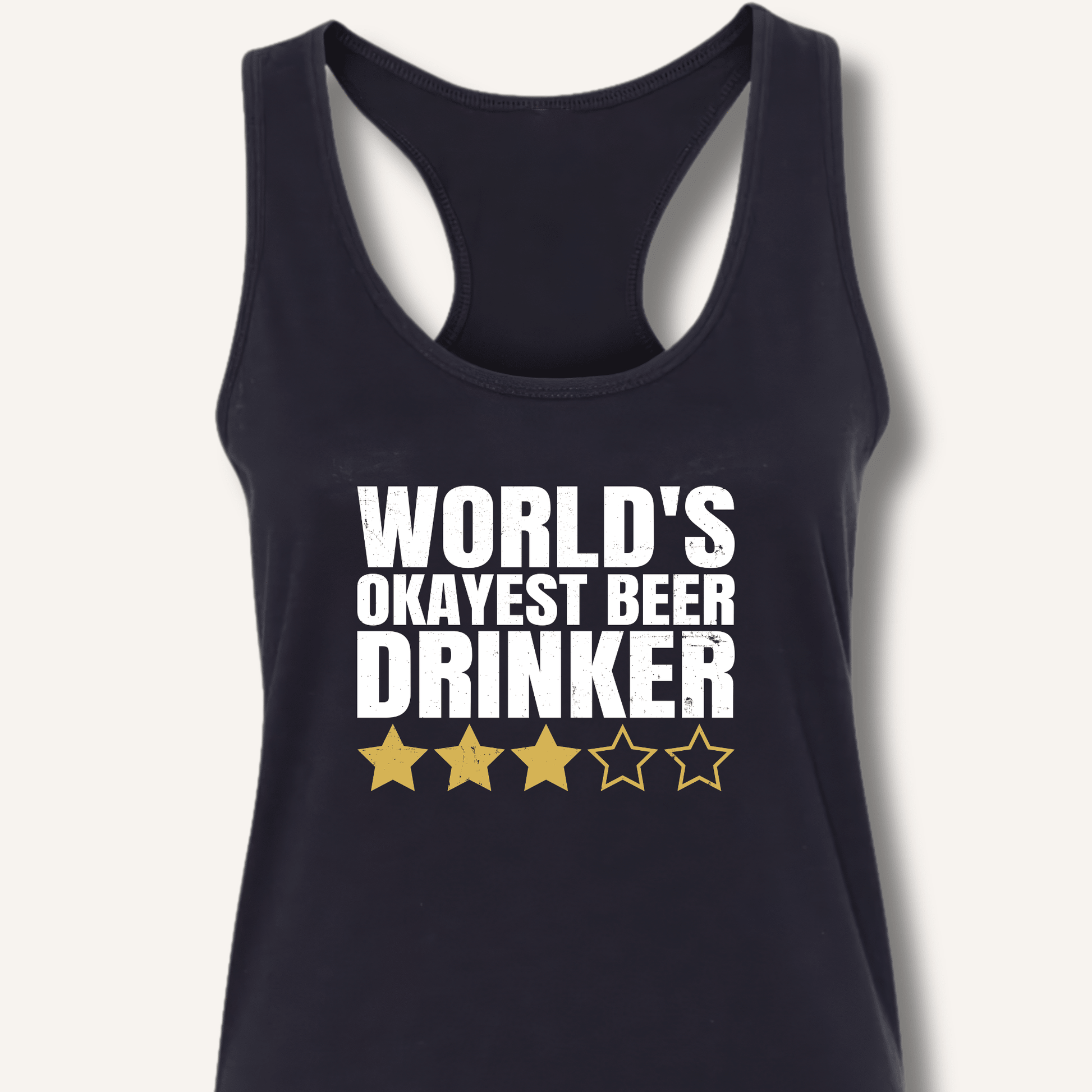 World's Okayest Beer Drinker Racerback Tank - Sip & Shirt