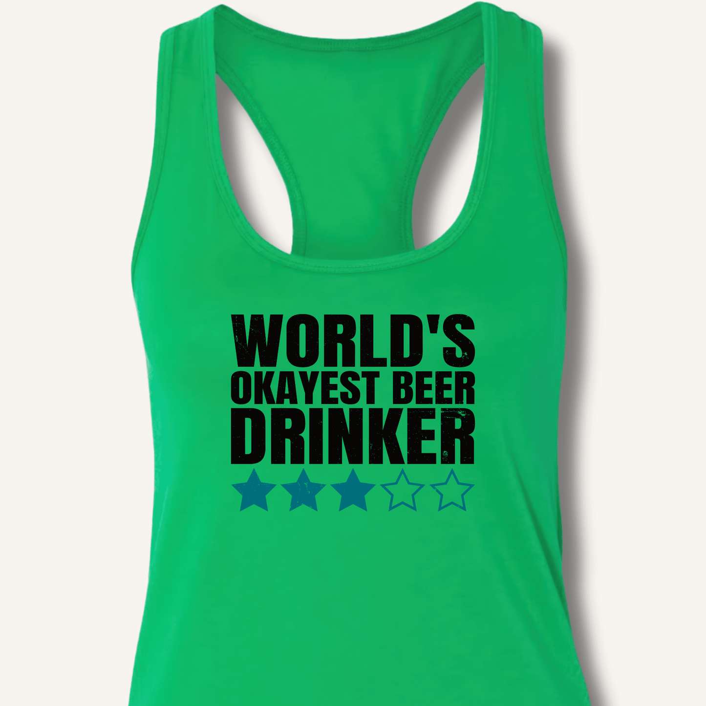 World's Okayest Beer Drinker Racerback Tank - Sip & Shirt