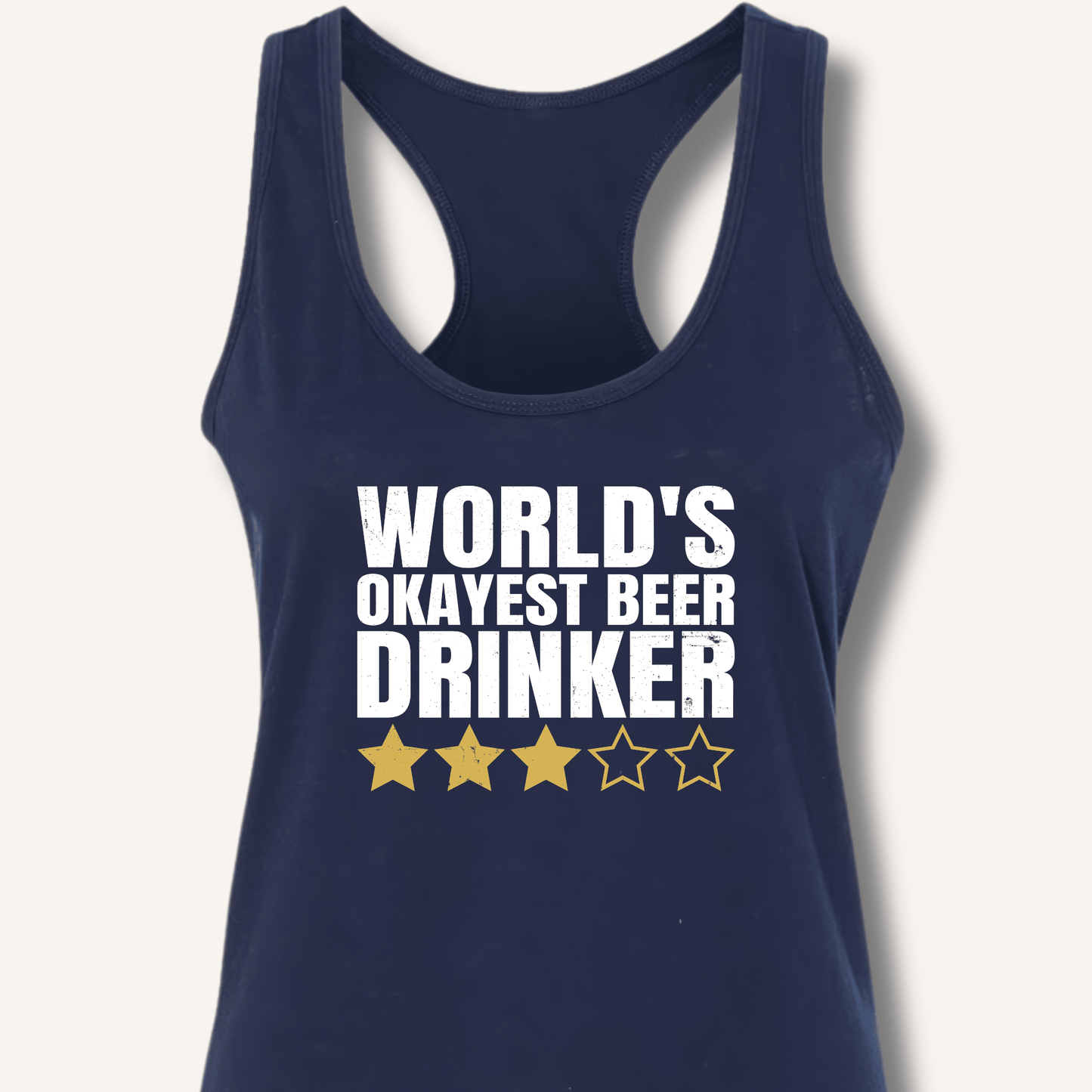 World's Okayest Beer Drinker Racerback Tank - Sip & Shirt