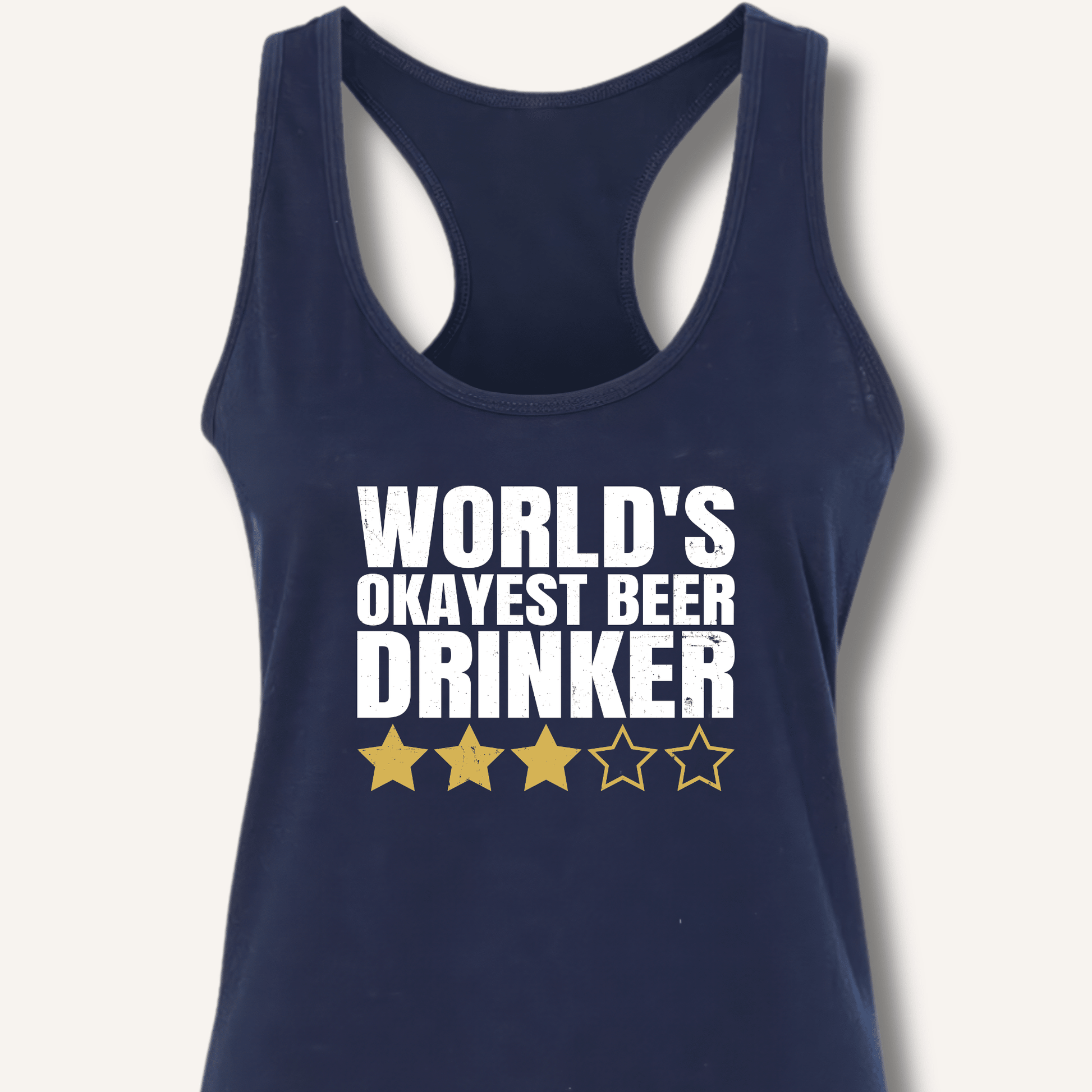 World's Okayest Beer Drinker Racerback Tank - Sip & Shirt