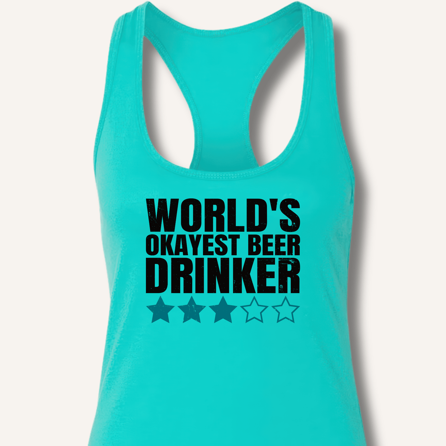 World's Okayest Beer Drinker Racerback Tank - Sip & Shirt