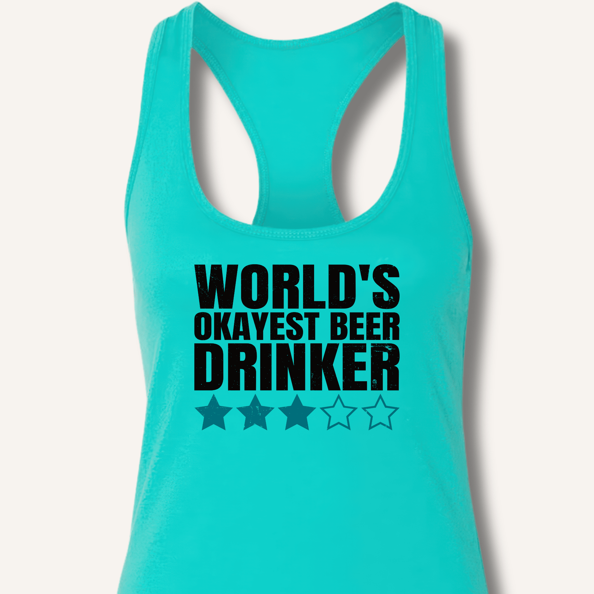 World's Okayest Beer Drinker Racerback Tank - Sip & Shirt